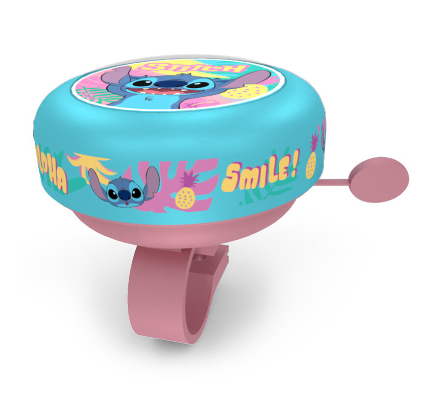 Bel SP staal stitch blauw/roze