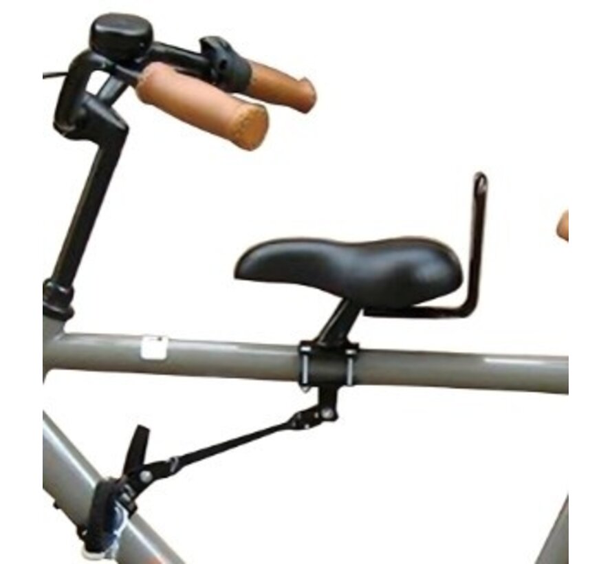 Zadel op buis herenfiets