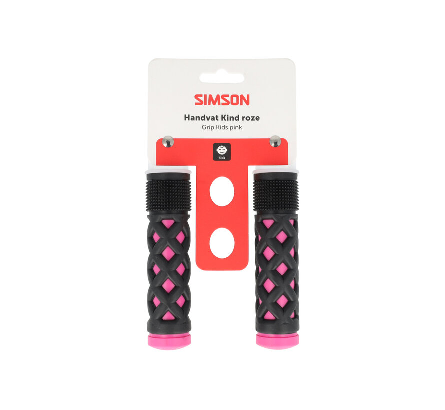 Handvatten Simson kinder roze-zwart