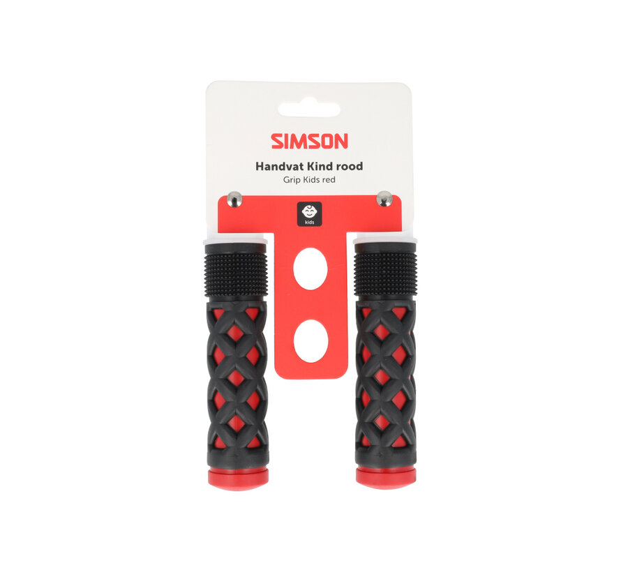Handvatten Simson kinder rood-zwart