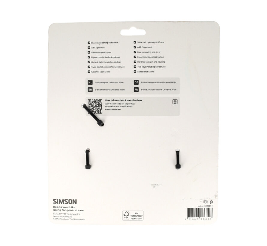 Ringslot Simson universeel wide 80mm