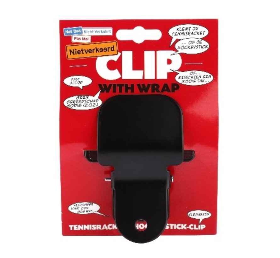 Racket/hockey-klem zwart kaart