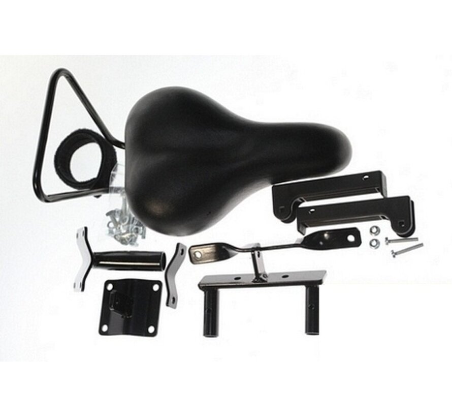 Zadel op buis herenfiets