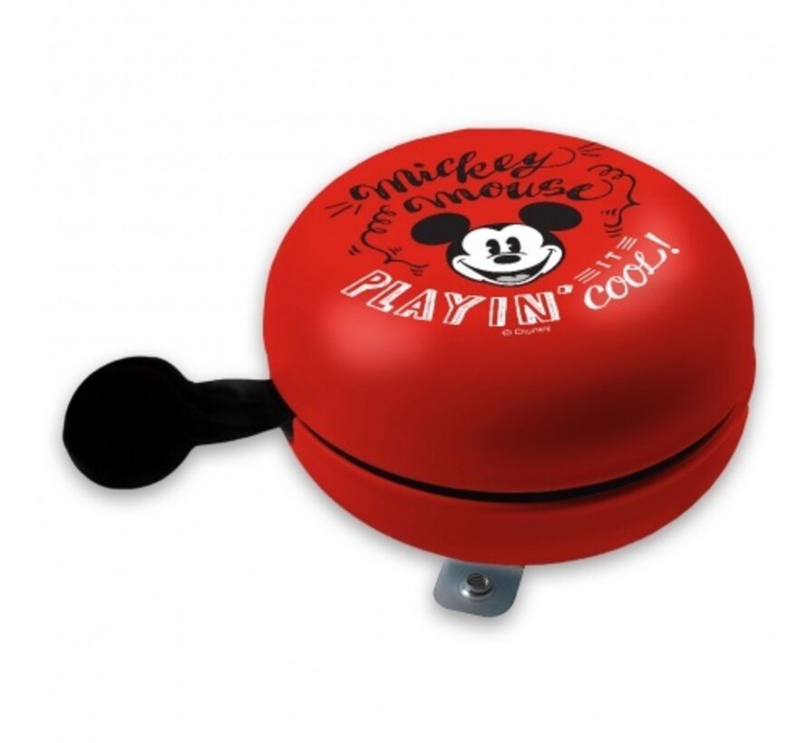Bel SP staal bell mickey mouse rood
