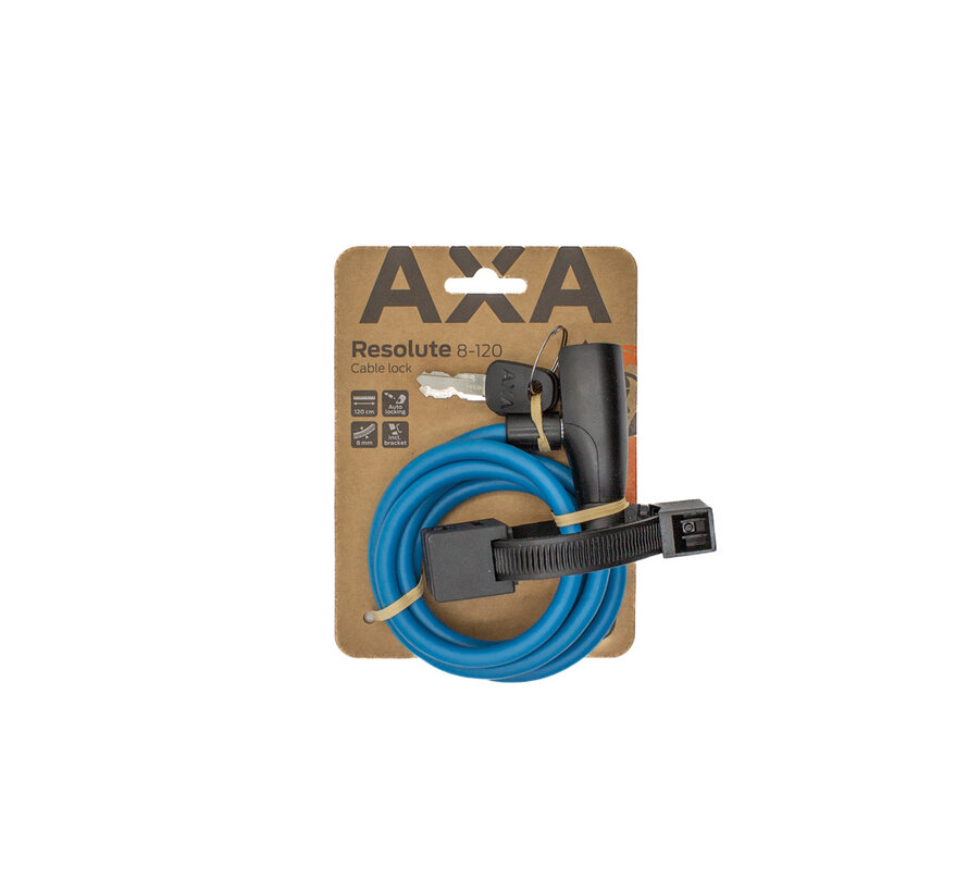 Slot Axa kabelslot resolute 8x120 blauw