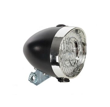 Koplamp import zwart batterij retro