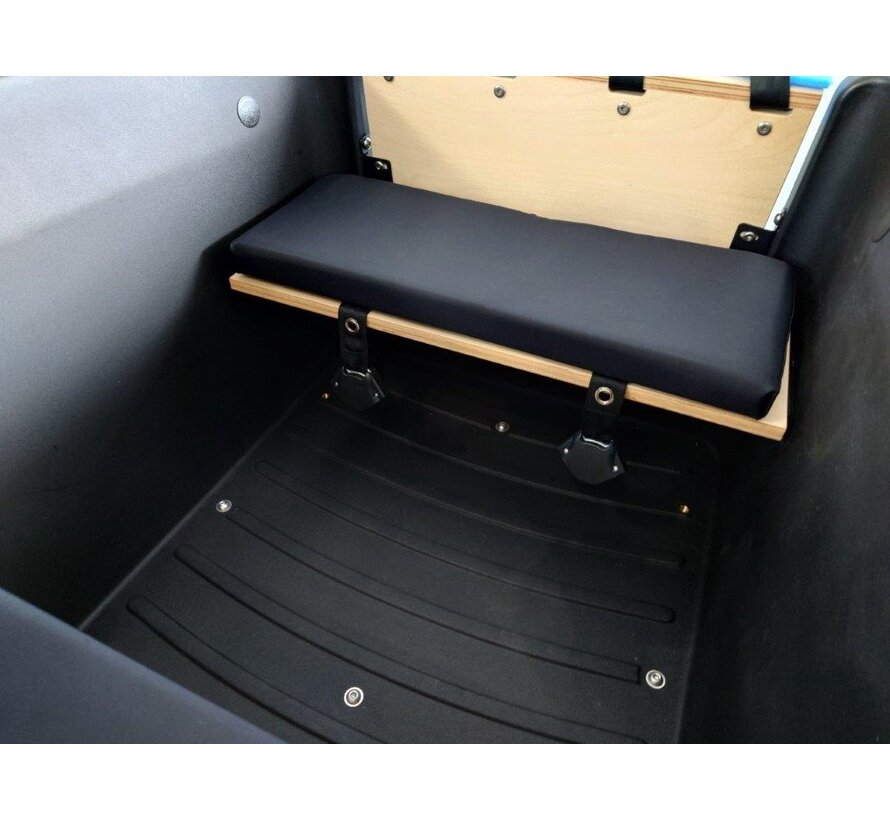 Bakfiets kussen 3 wieler set zwart