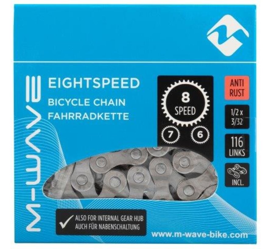 Ketting M-Wave 8v 1/2x3/32 e-bike