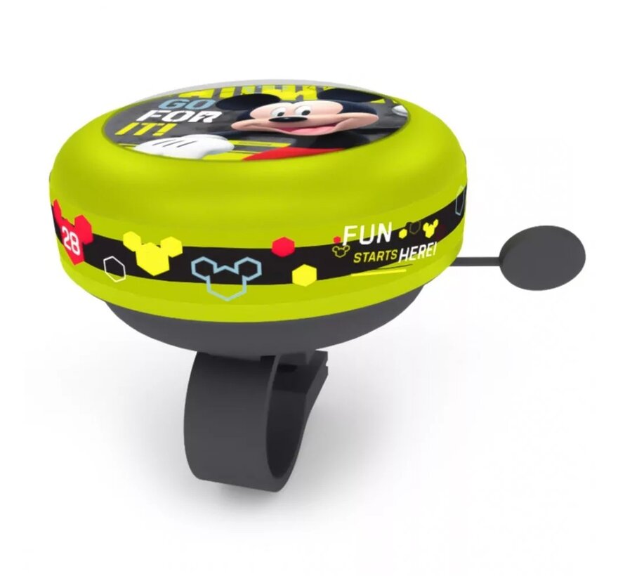 Bel SP staal bell mickey groen/zwart