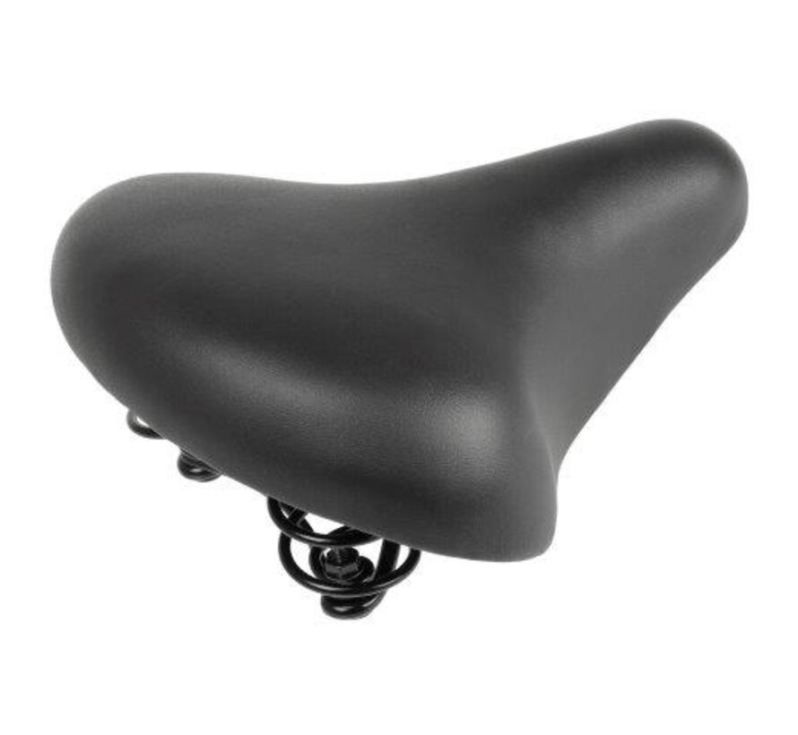 Zadel import zwart k'stof+veren