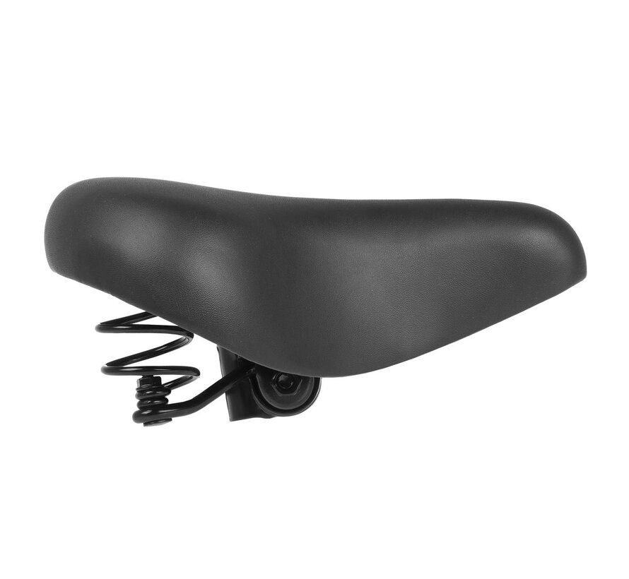 Zadel import zwart k'stof+veren