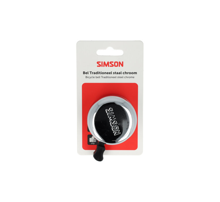 Bel Simson traditioneel chroom staal
