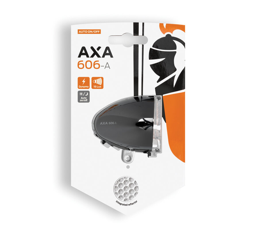 Koplamp Axa 606 auto 15 lux dark chroom