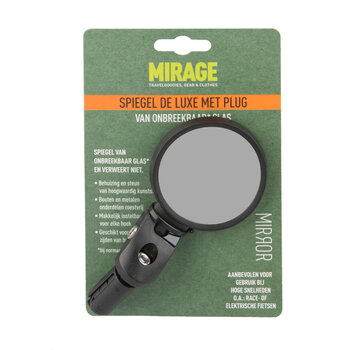 Mirage Spiegel Mirage Round zwart in het stuur