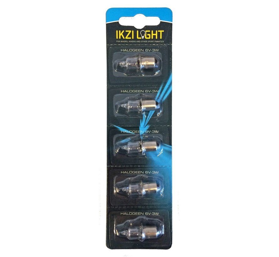 Lamp halogeen 6v 3w kraag voor