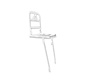 Voordrager 26 wit aluminium