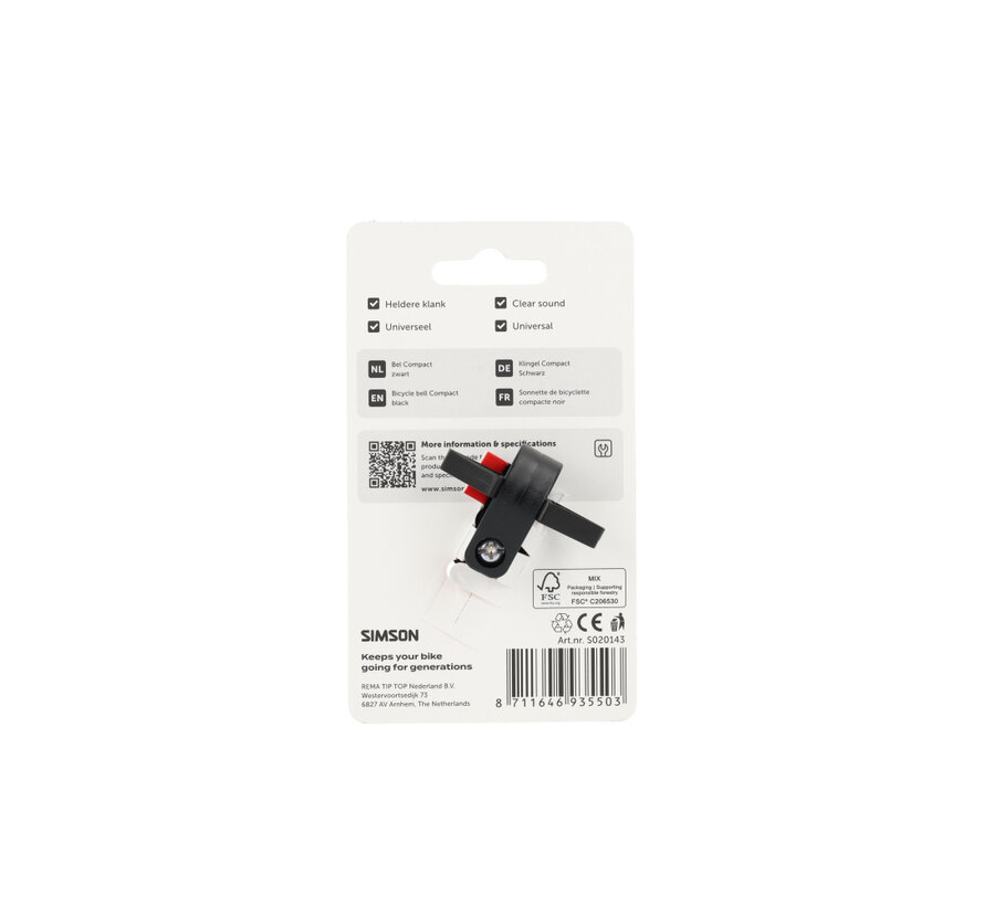 Bel Simson compact zwart