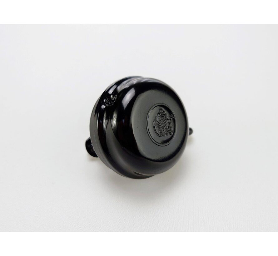 Bel import zwart kroontjesbel