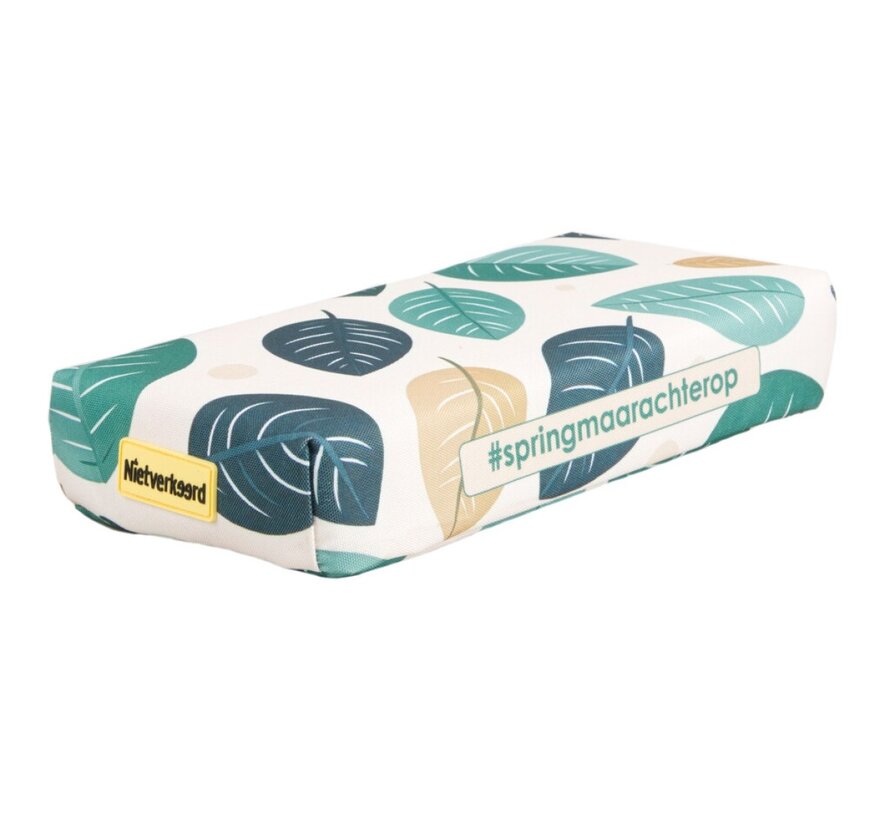 Kussenset zit je lekker Vegan print