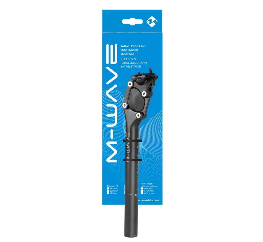 Zadelpen M-Wave verend atb zwart
