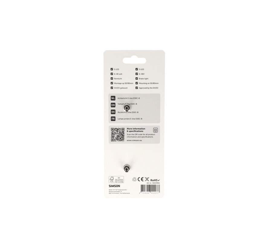 Achterlicht Simson aurora e-line E50CB