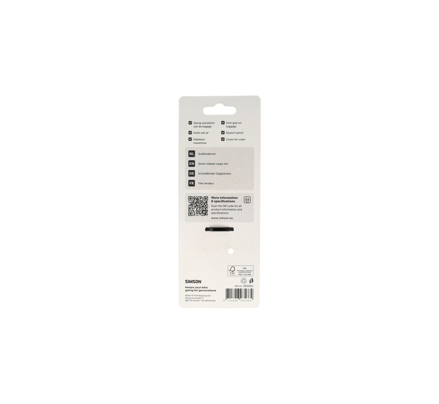 Snelbindernet Simson nylon