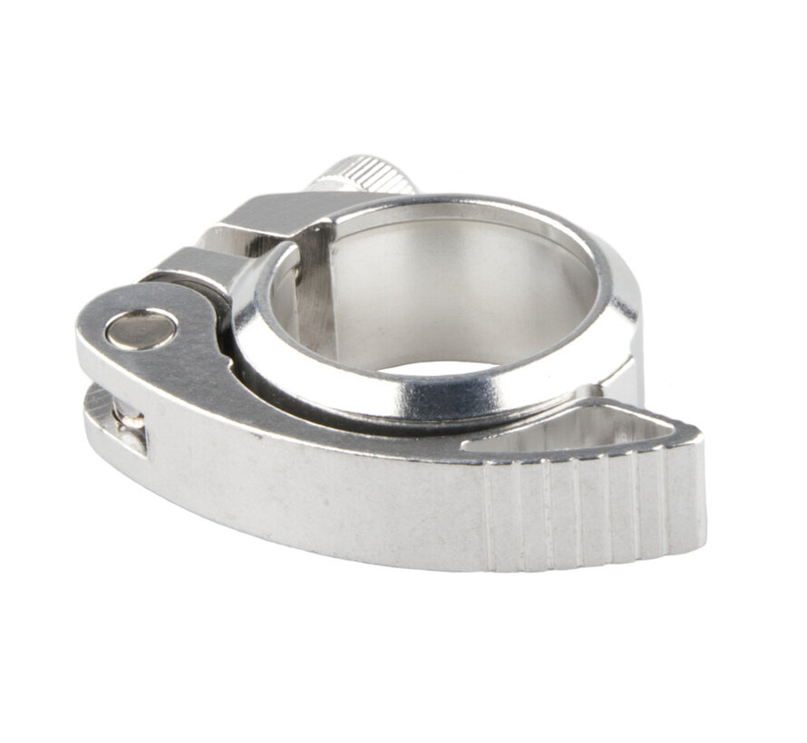 Zadelpenklem Mirage alu 38.5 zilver