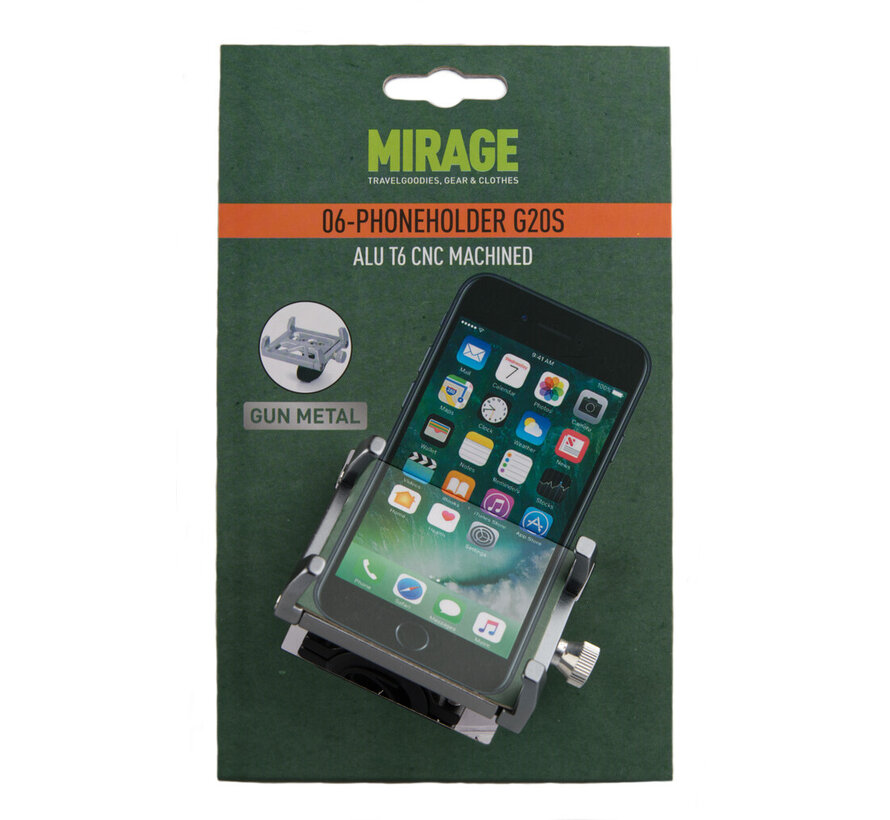 Telefoonhouder Mirage G20 alu bracket