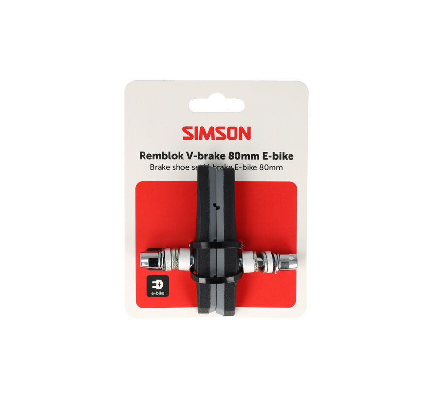 Remblokken Simson v-brake 80mm