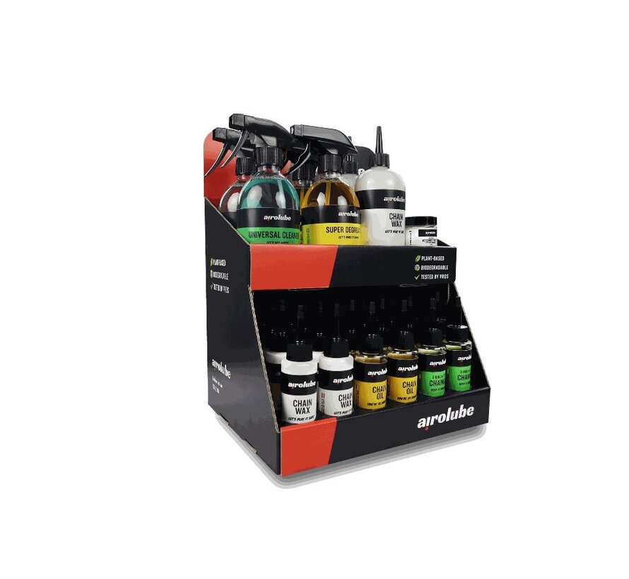 Display toonbank Airolube gevuld