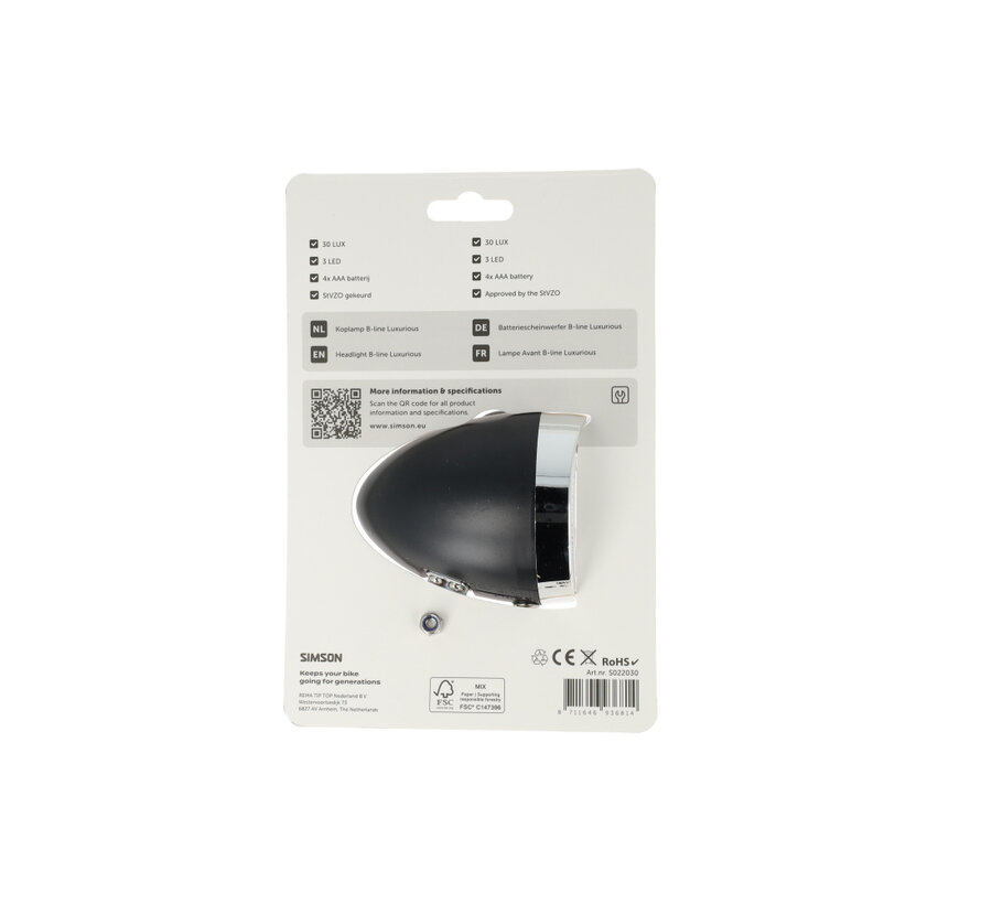 Koplamp Simson classic luxurious