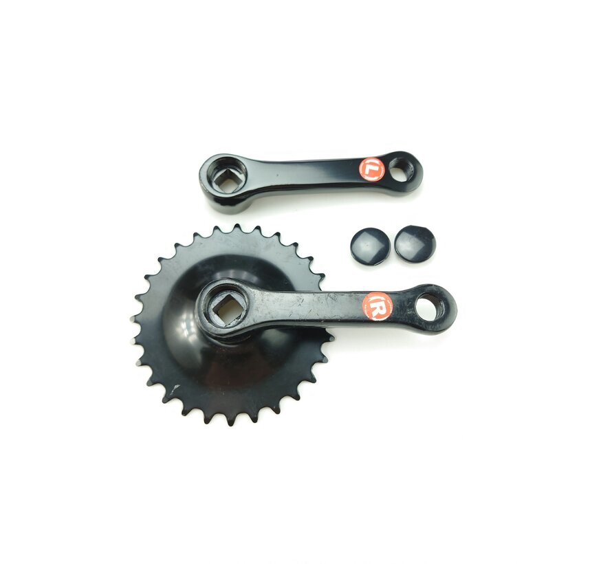Crankstel Import 28t zwart