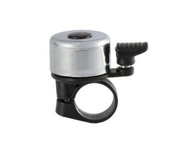 Bel mini chroom/zwart  per 20 stuks