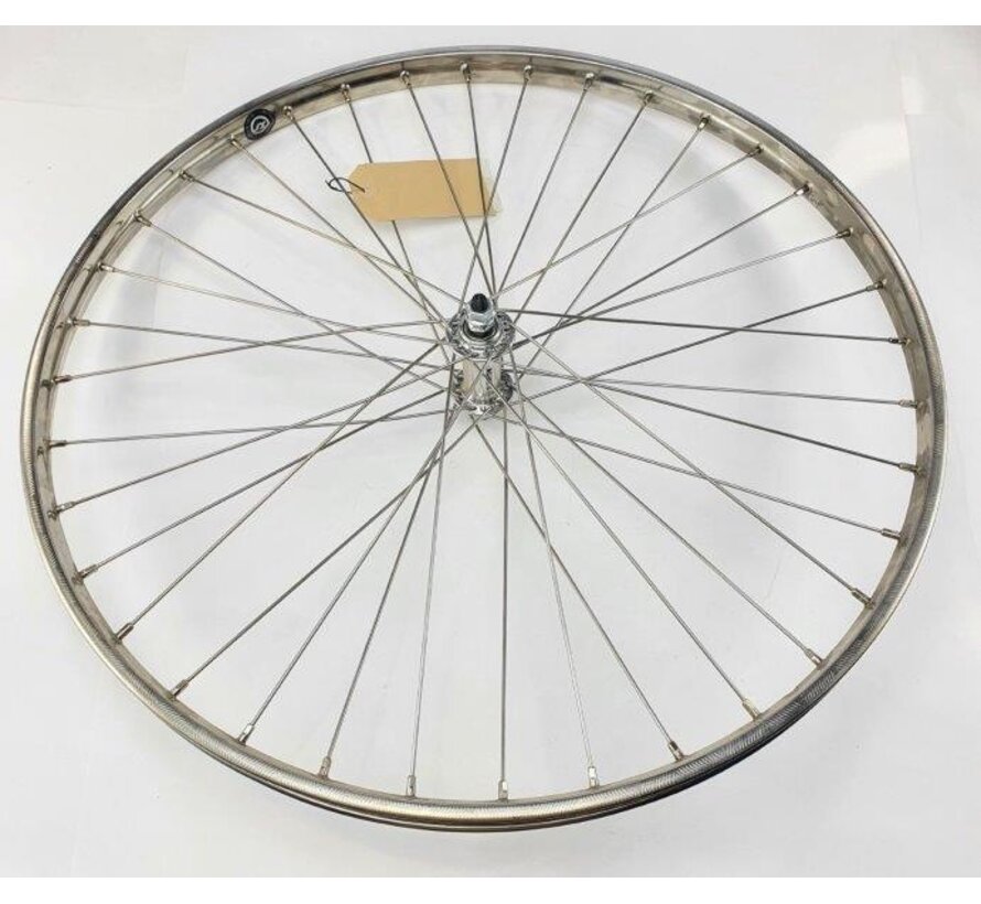 Voorwiel 26x1 3/8 ws33 chroom
