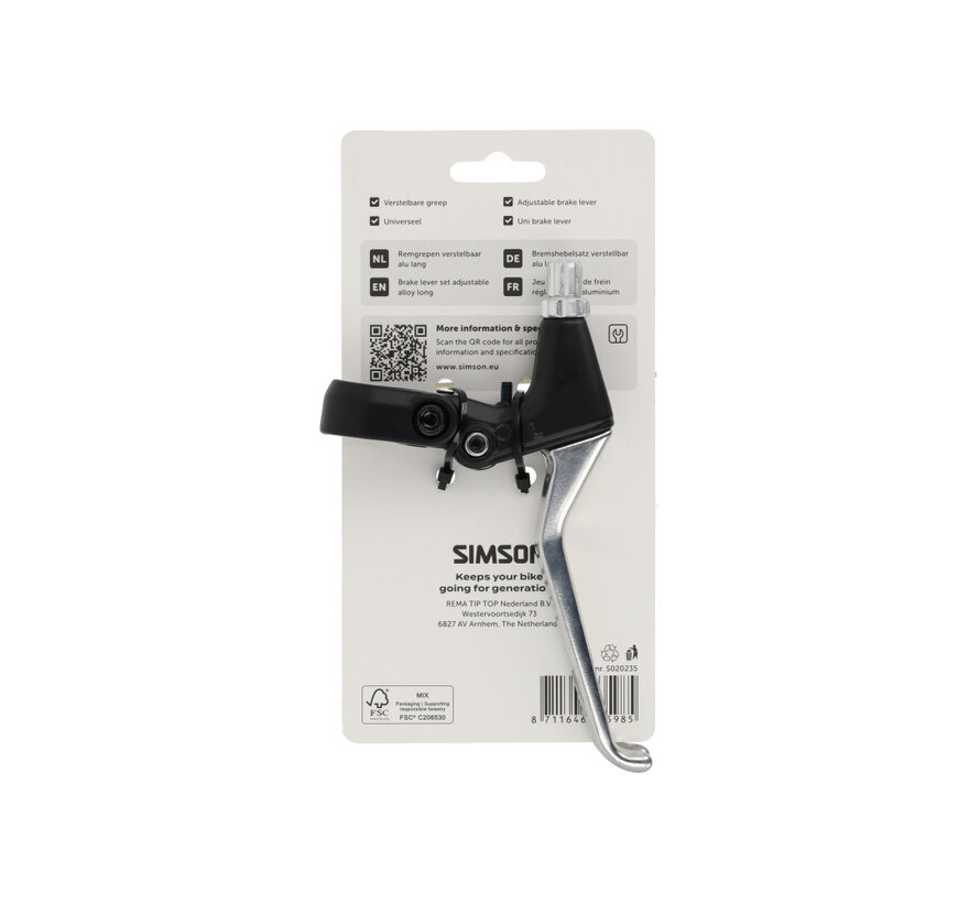 Remgrepenset Simson zwart alu