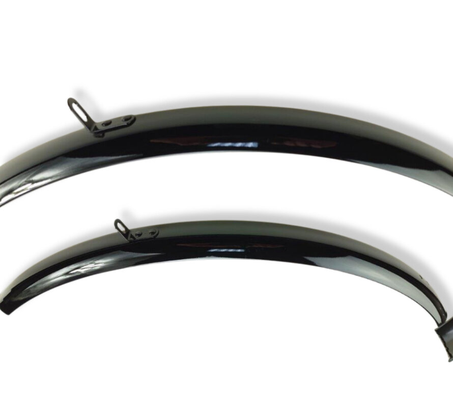 Spatbordset 28 50mm zwart rond