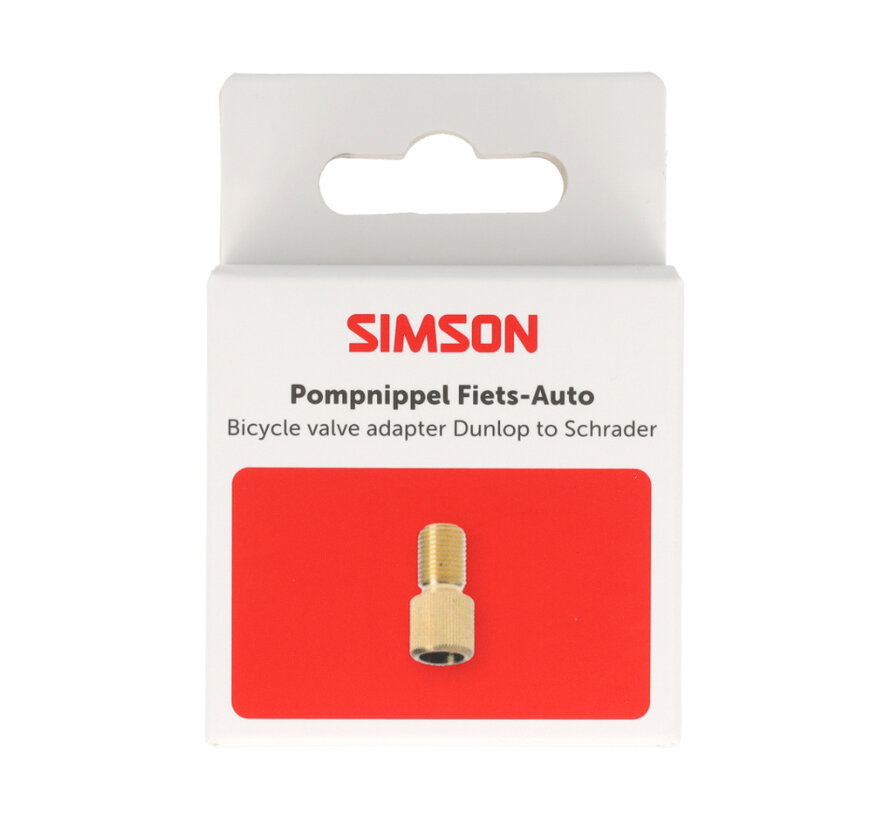 Verloopnippel Simson fiets auto