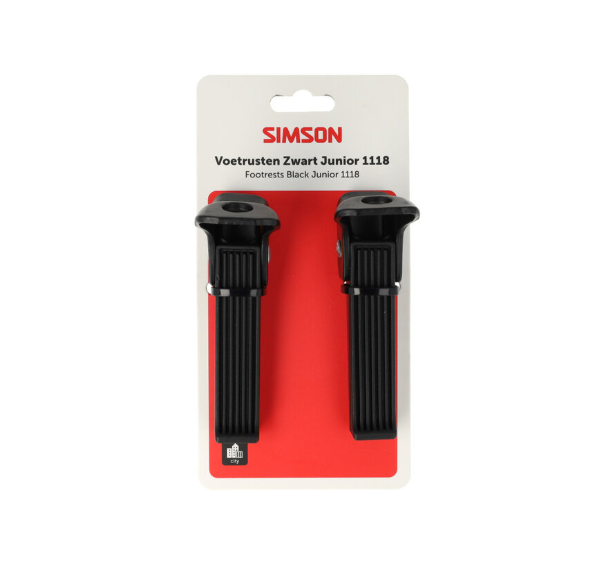 Voetrusten Simson zwart 1118 op as