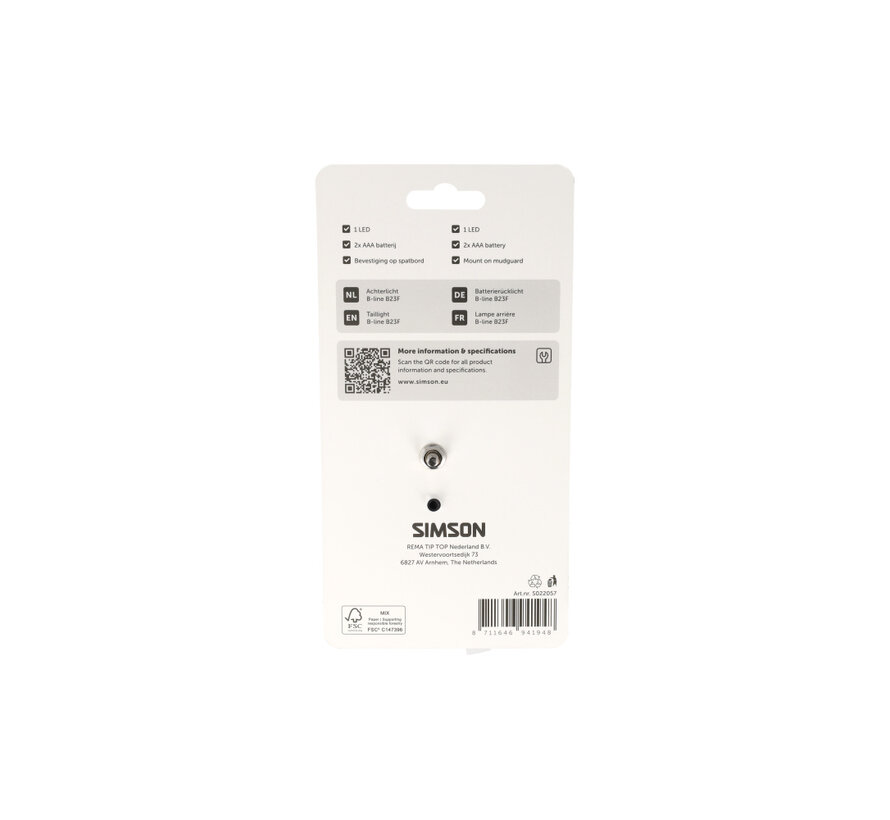 Achterlicht Simson aurora b-line B23F