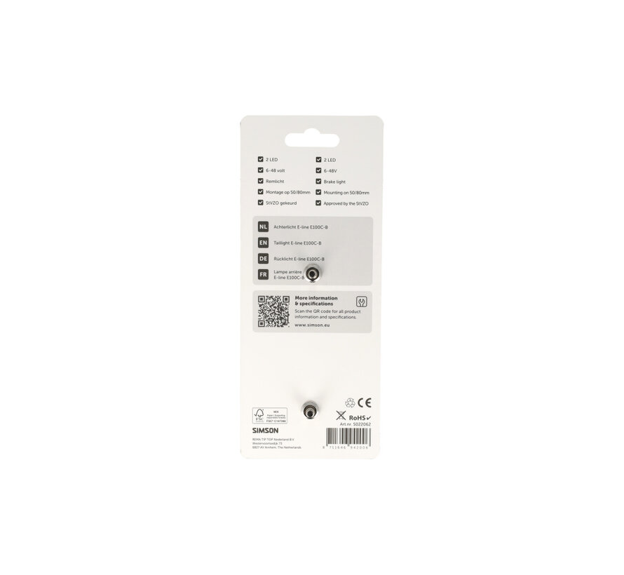 Achterlicht Simson aurora e-line E100CB