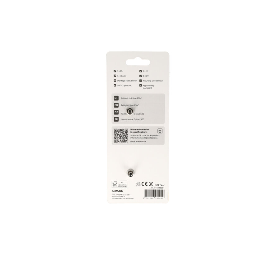 Achterlicht Simson aurora e-line E50C