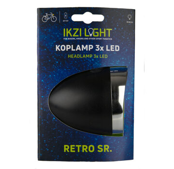 IkziLight Koplamp Ikzi Light retro zwart 11 lux