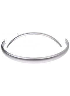 Spatbordset staal 28  zilver met stangen