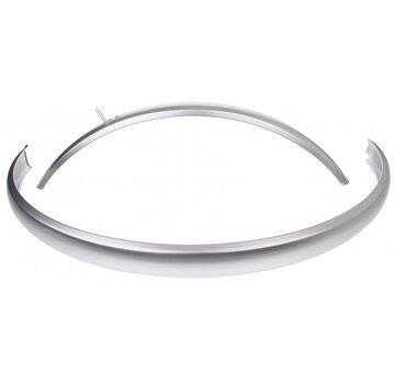 Spatbordset staal 28  zilver met stangen