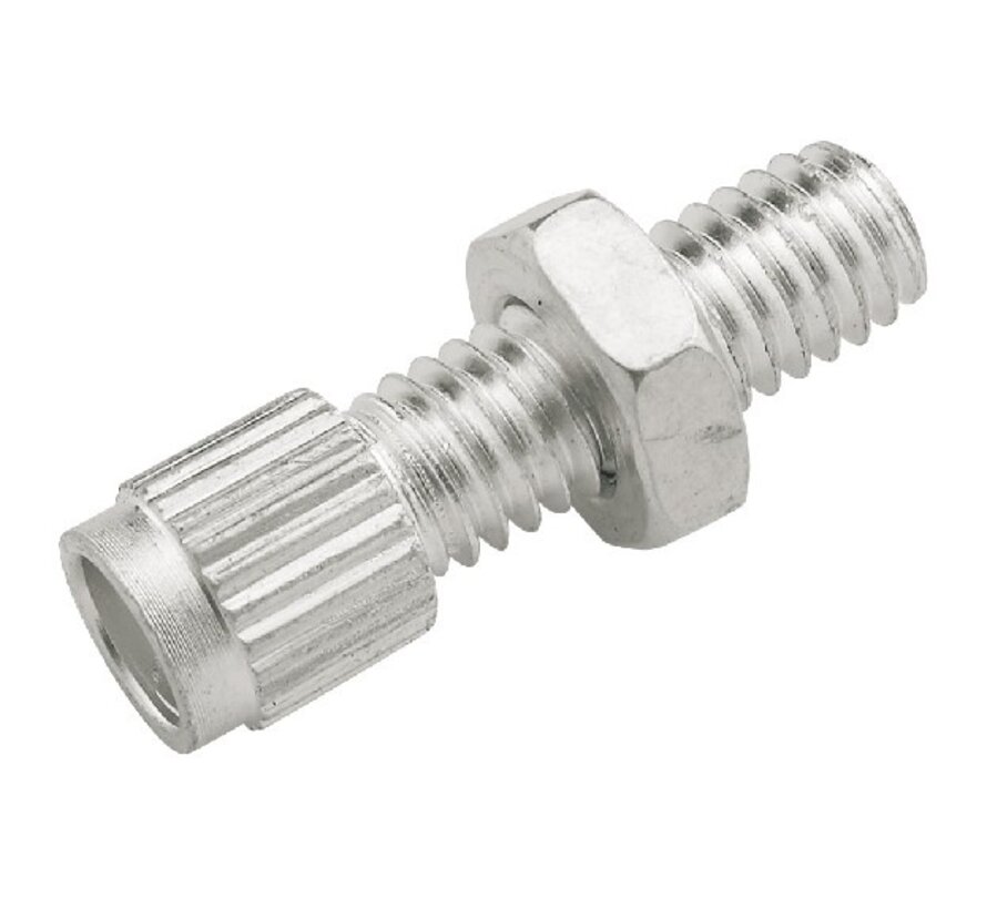 Kabelstelbout m6 aluminium