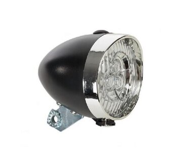 Koplamp import zwart batterij retro