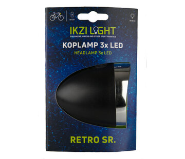 IkziLight Koplamp Ikzi Light retro zwart 11 lux