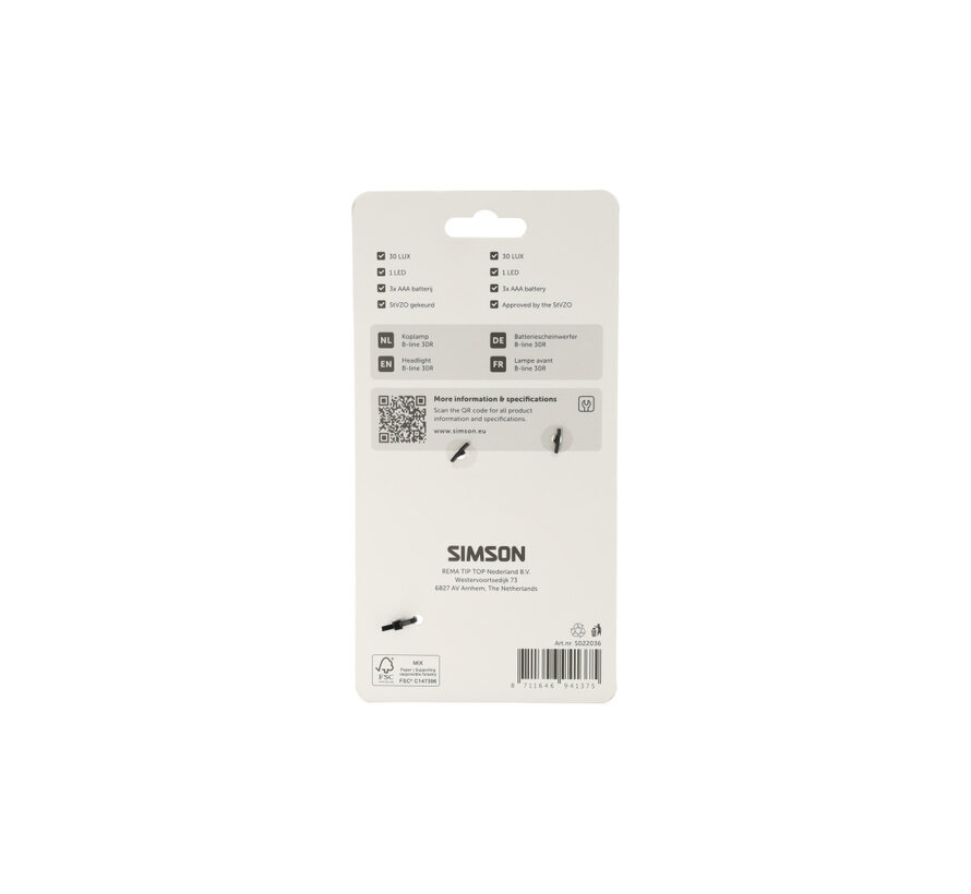 Koplamp Simson aurora b-line 30R
