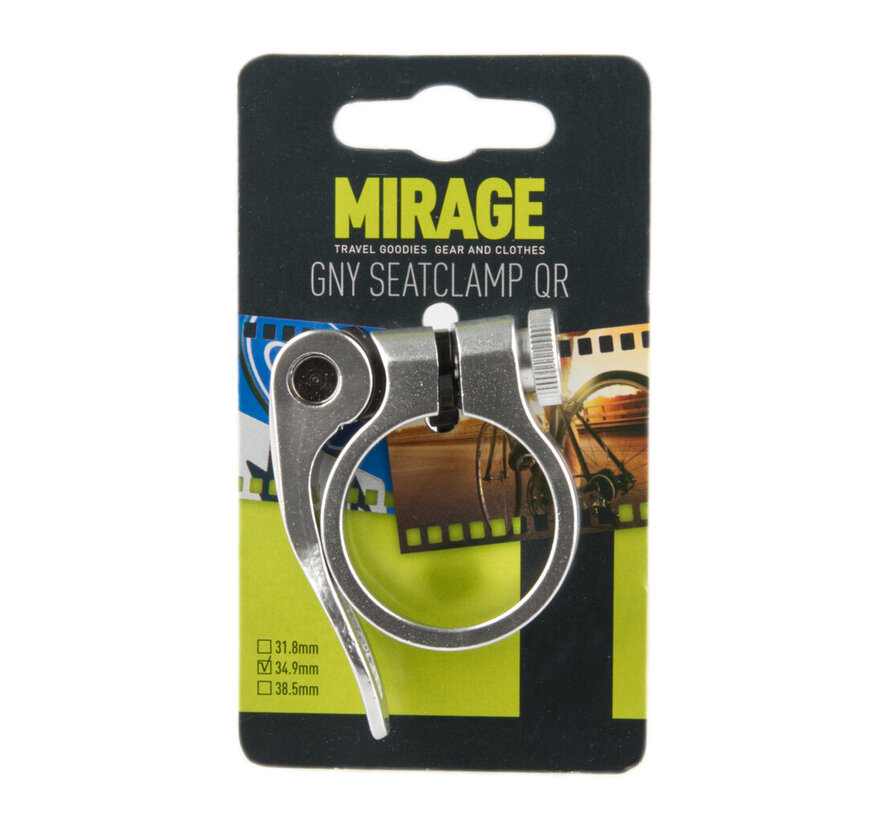 Zadelpenklem Mirage alu 34.9 zilver