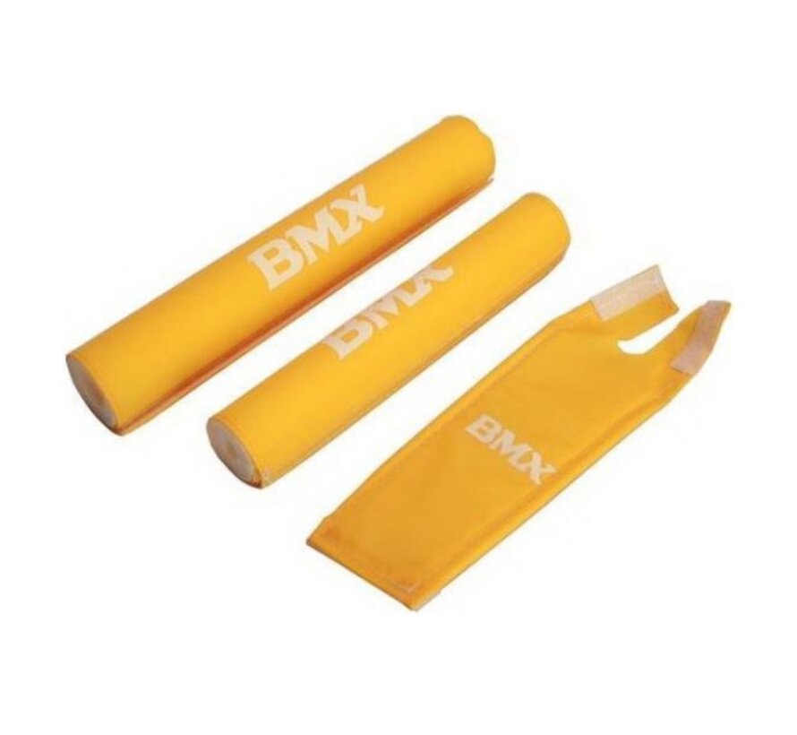 Pad set bmx geel beschermer